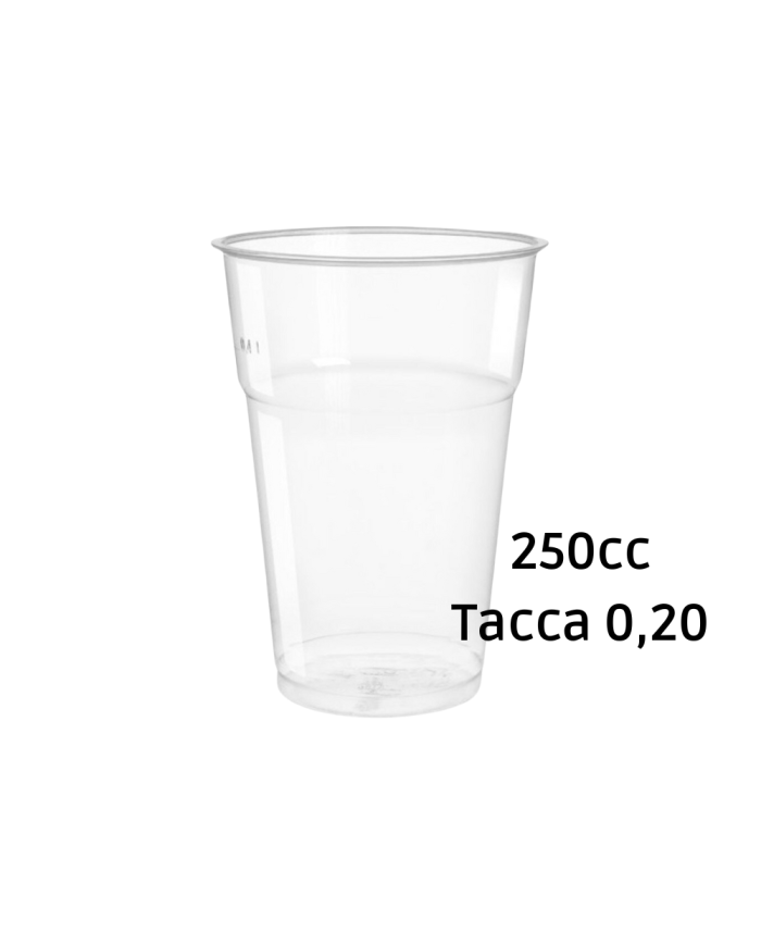 BICCHIERI 300 CC TRASPARENTI Tacca 0,25 x 50 Pz