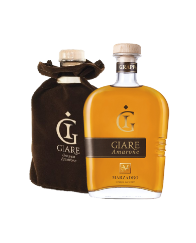 Grappa Di Amarone Le Giare in velluto Marzadro 70cl