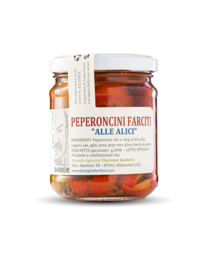 Peperoncini farciti alle Alici gr 200 Barbieri