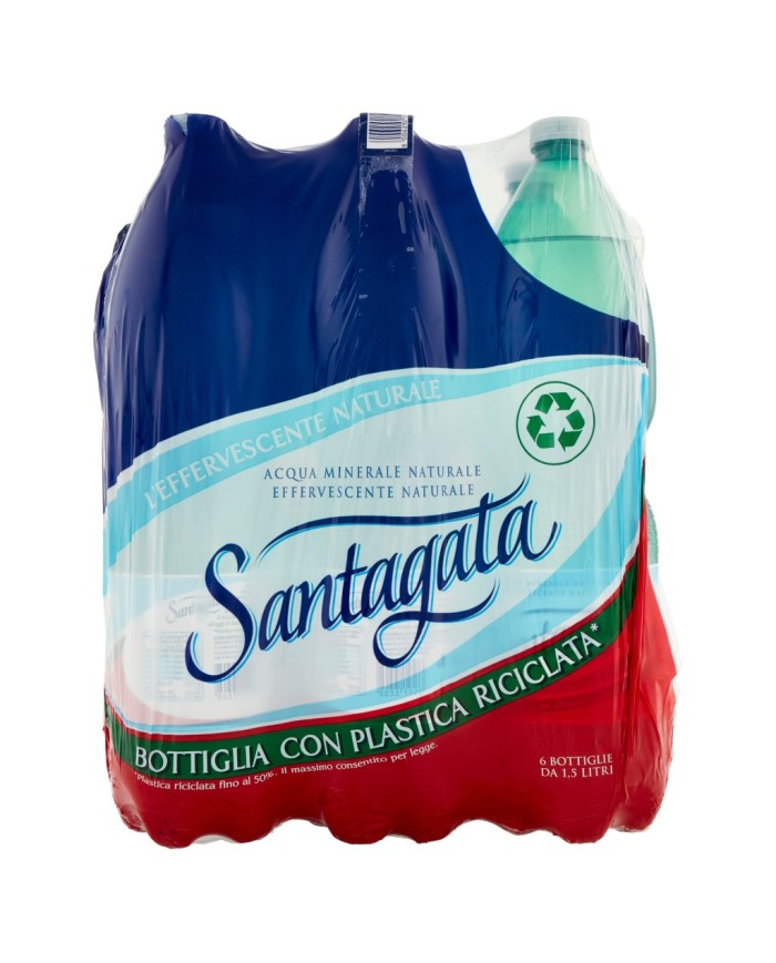 Santagata Acqua Minerale Effervescente Naturale Lt 1.5 x 6 BT